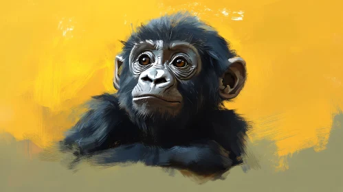 Portrait of a Young Monkey