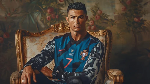 Cristiano Ronaldo in Ornate Setting