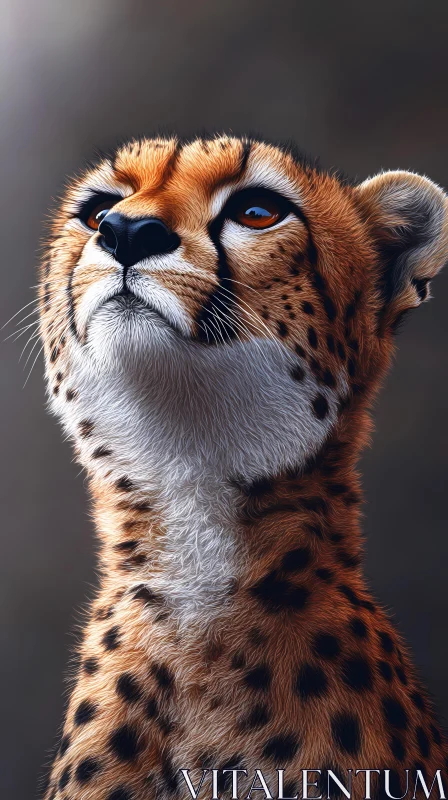 Regal Cheetah Close-up AI Image