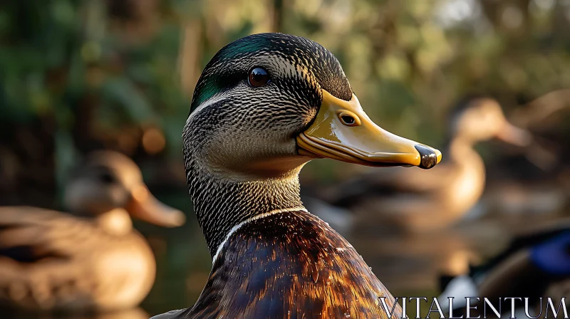 Detailed Duck Close-Up AI Image