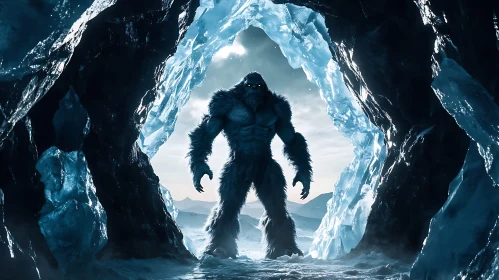 Sasquatch in Frozen Grotto