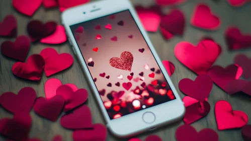 Love on Display: A Heartfelt Phone Image