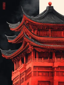Crimson Pagoda: A Study in Contrasts