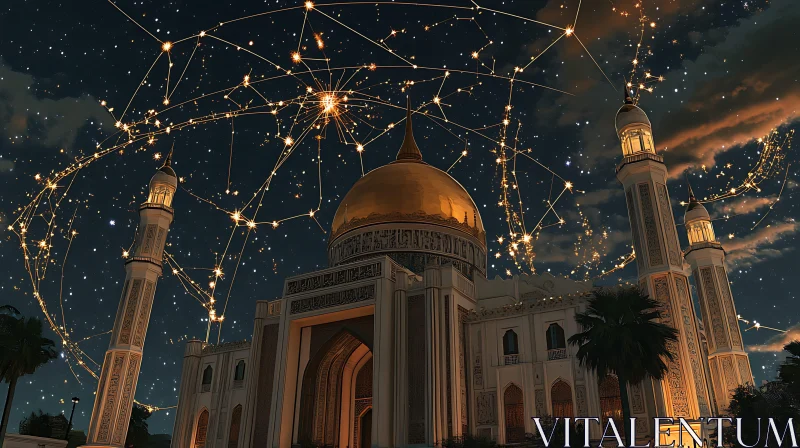 AI ART Mosque and Stars