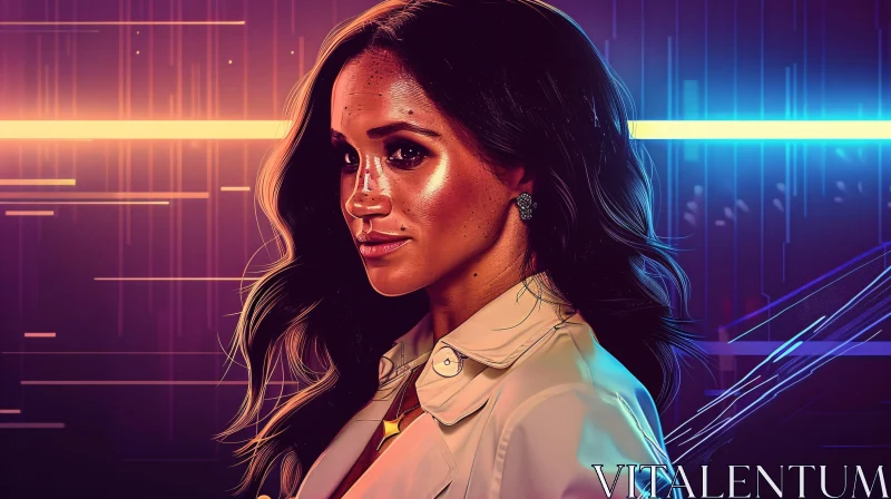 Meghan Markle Modern Digital Artwork AI Image