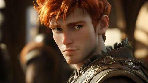 Fiery Haired Warrior's Gaze