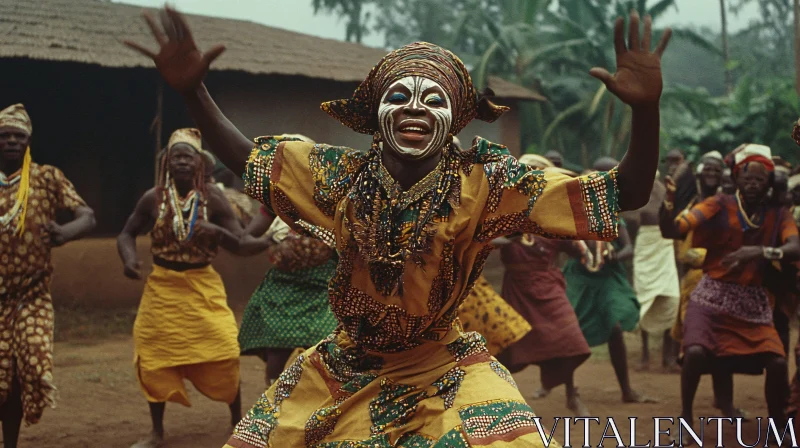 African Tribal Dance Celebration AI Image