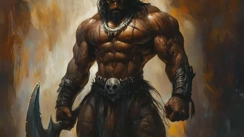 Strong Warrior Character Art