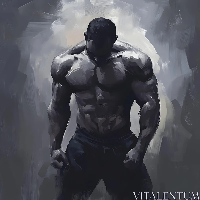 AI ART Artistic Render of a Strong Man