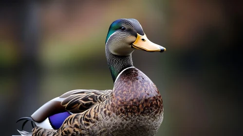 Detailed Mallard Close-Up