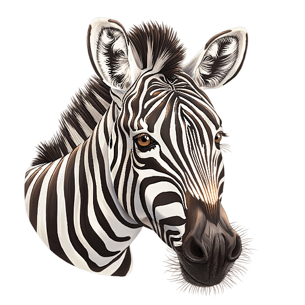 Detailed Zebra Illustration