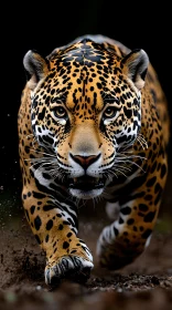 A Powerful Jaguar Charging Forward