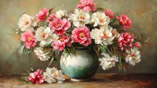 Artistic Bouquet of Pink and White Blossoms