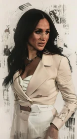 Meghan Markle in Fashionable Blazer Portrait