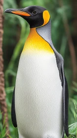 Elegant King Penguin Portrait