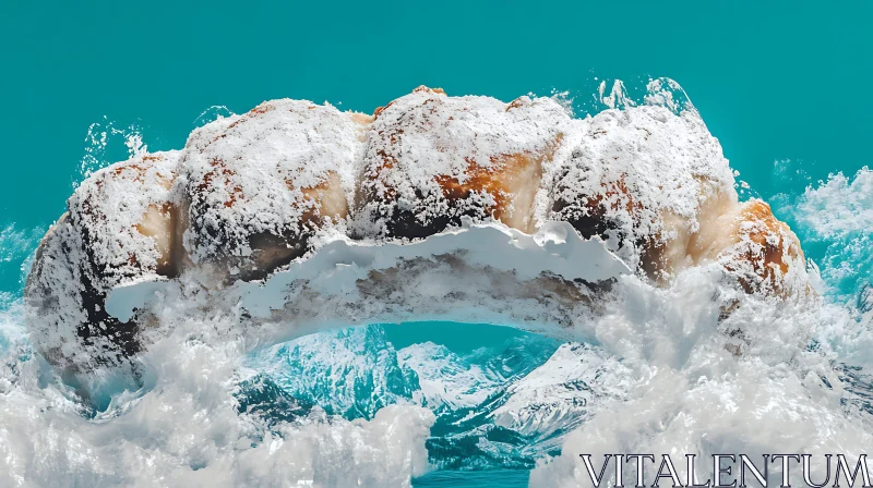 Sweet Pastry and Water Illusion AI Image