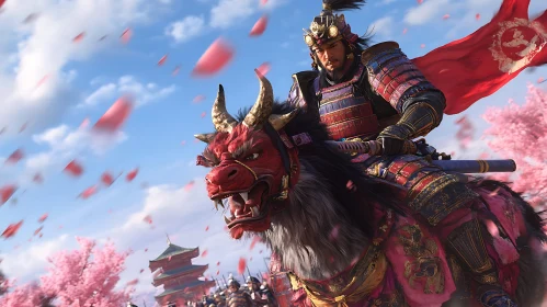 Warrior Ride Through Cherry Blossoms