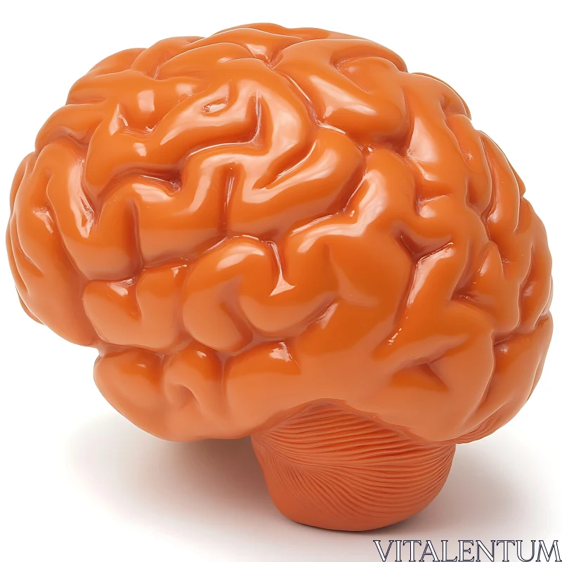 Anatomical Brain Model - Orange AI Image