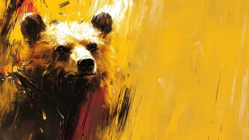 Expressionistic Bear Painting