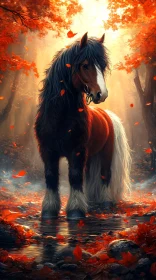Equine Grace in Fall Foliage