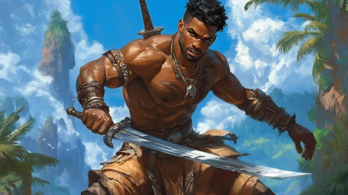 Tropical Warrior with Sword
