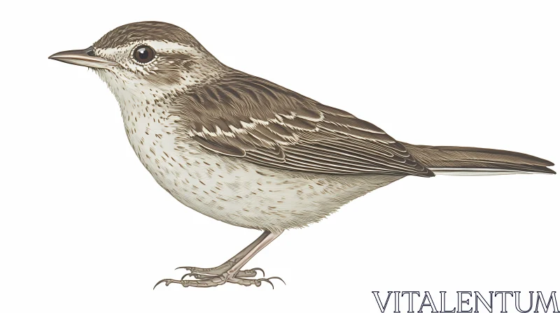 Detailed Bird Illustration AI Image