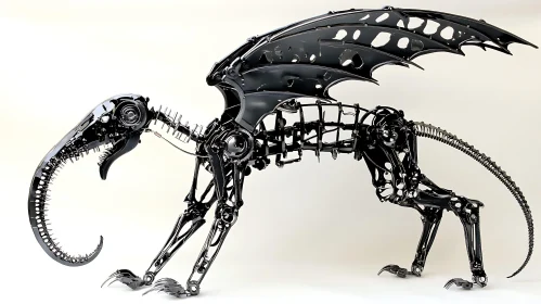 Steampunk Dragon Robot Art