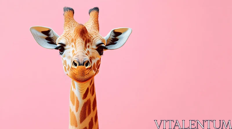 Graceful Giraffe with Gentle Expression AI Image