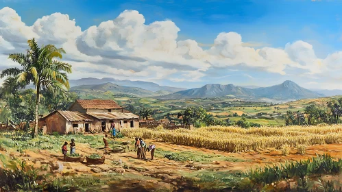 Rural Life: A Farm Painting