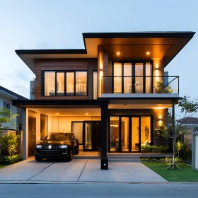 Contemporary Two-Storey Home with Beautiful Lighting