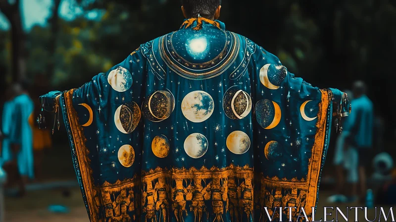 AI ART Lunar Cape with Stars