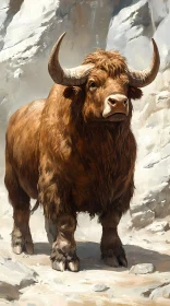 Powerful Bull Portrait