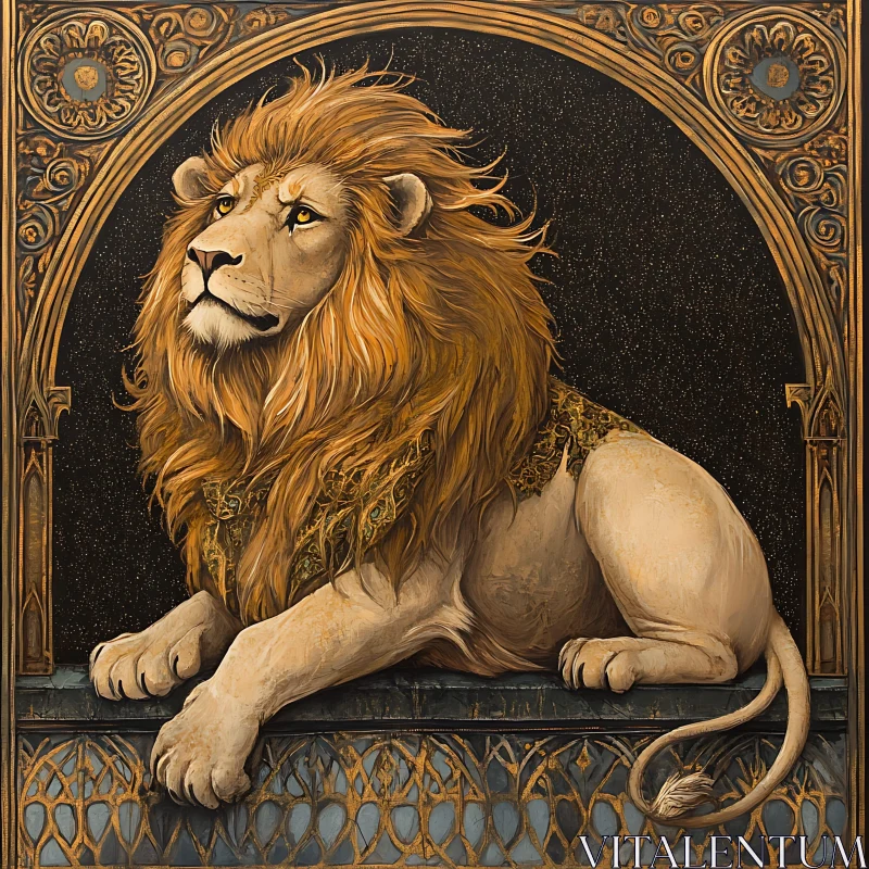 AI ART Regal Lion Artwork