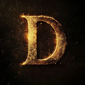 Luminous Letter D Art