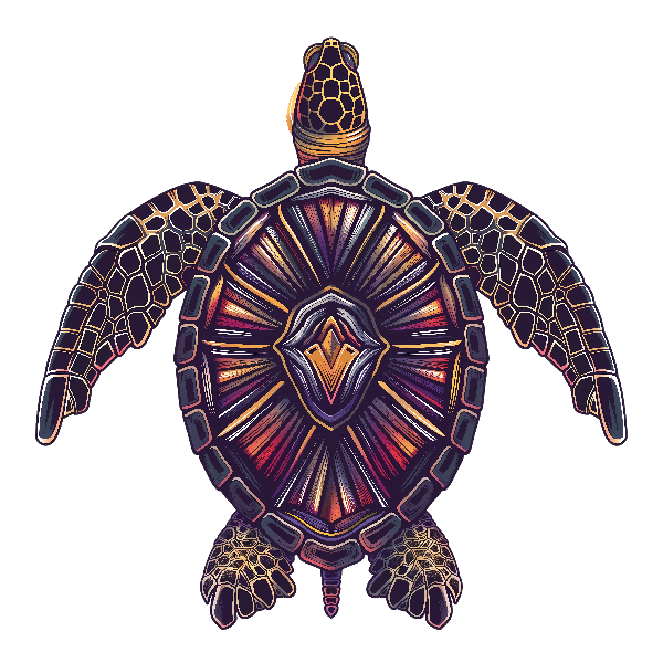 Geometric Turtle Pattern Tee POD Design