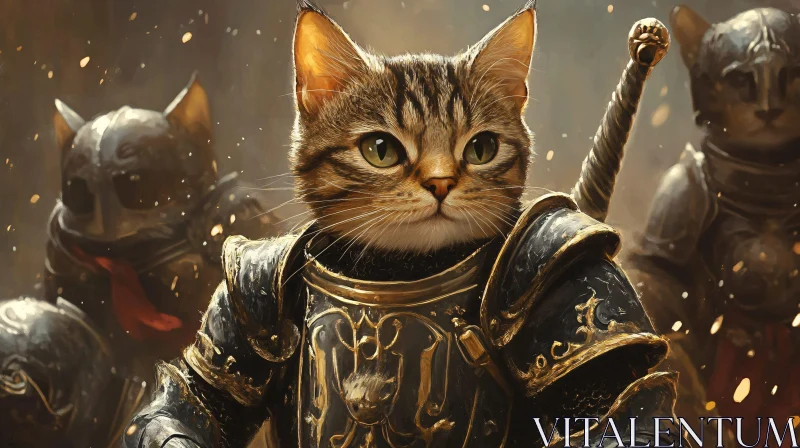 AI ART Armored Cat Warriors