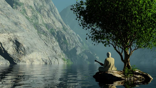 Musical Meditation by the Lake