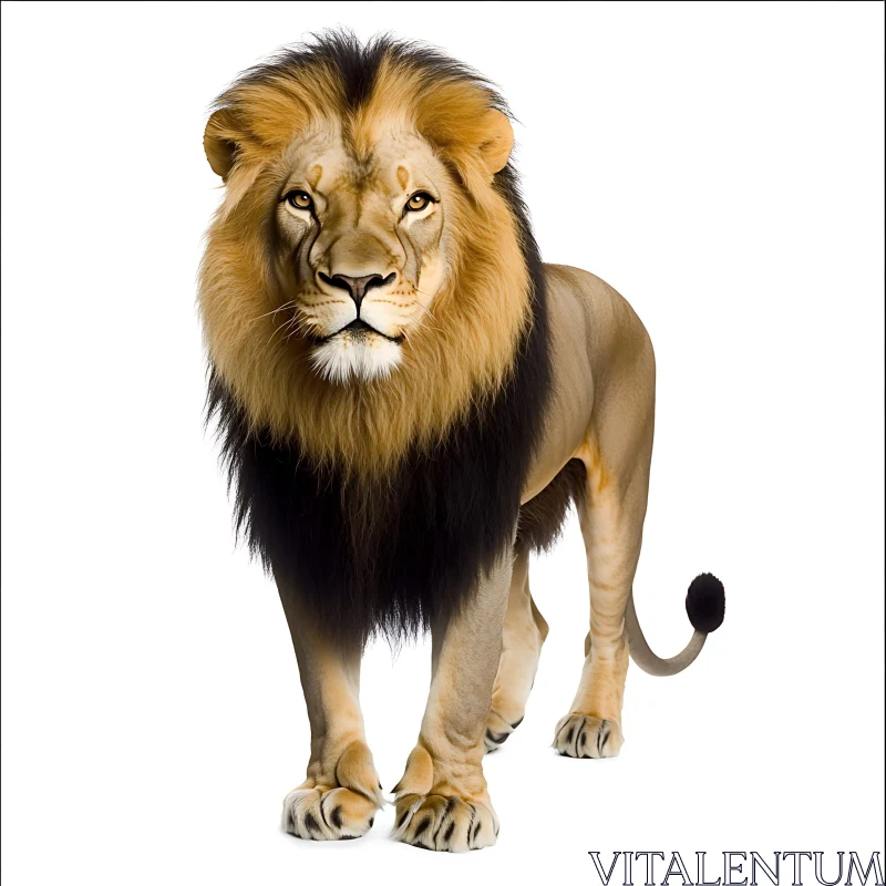 AI ART Lion with Golden Mane