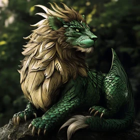 Mythical Dragon-Lion Serenity