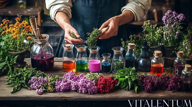 AI ART Apothecary Creating Herbal Remedies