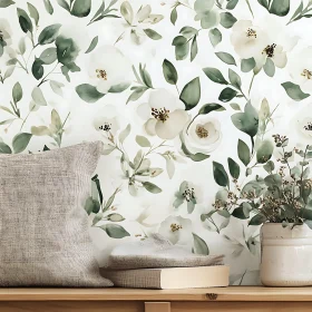 Floral Wallpaper with Cozy Home Decor