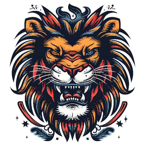 Lion Roar T-Shirt Design POD Design