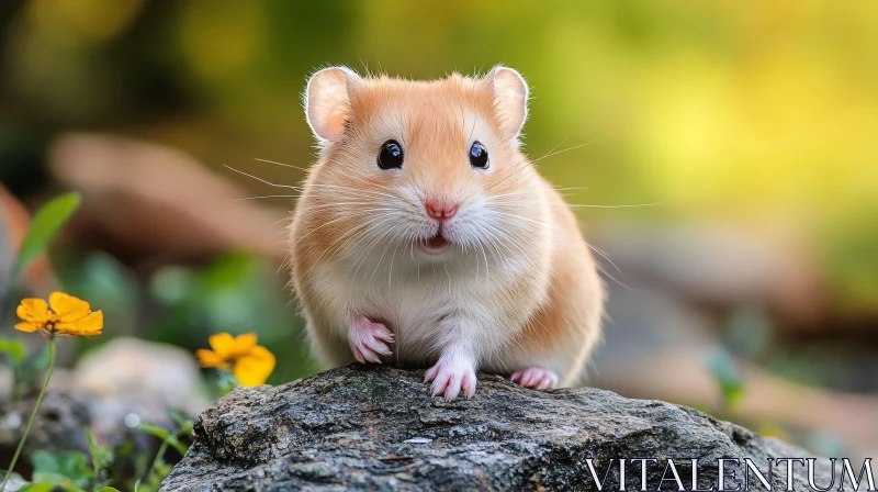 AI ART Charming Hamster Amidst Nature