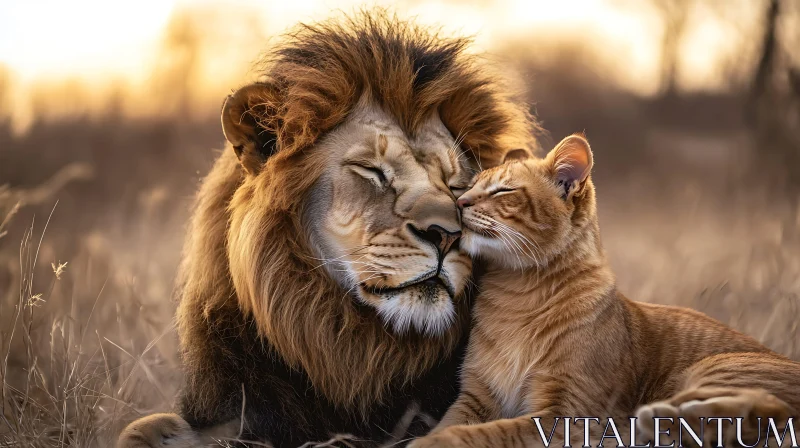 AI ART Affectionate Lions