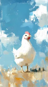 Poultry Portrait in Impressionist Style