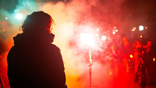 Person in the Smoke