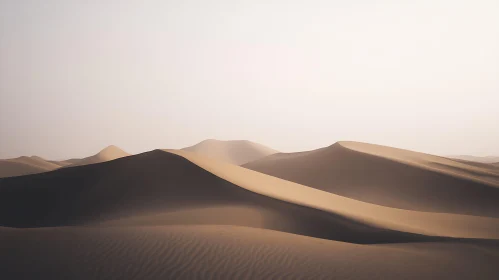 Serene Desert Dunes Minimalist Scene