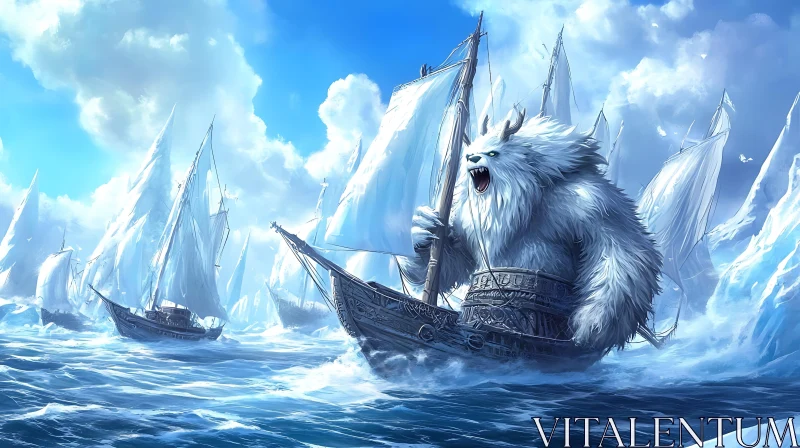 Sailing with the Yeti AI Image