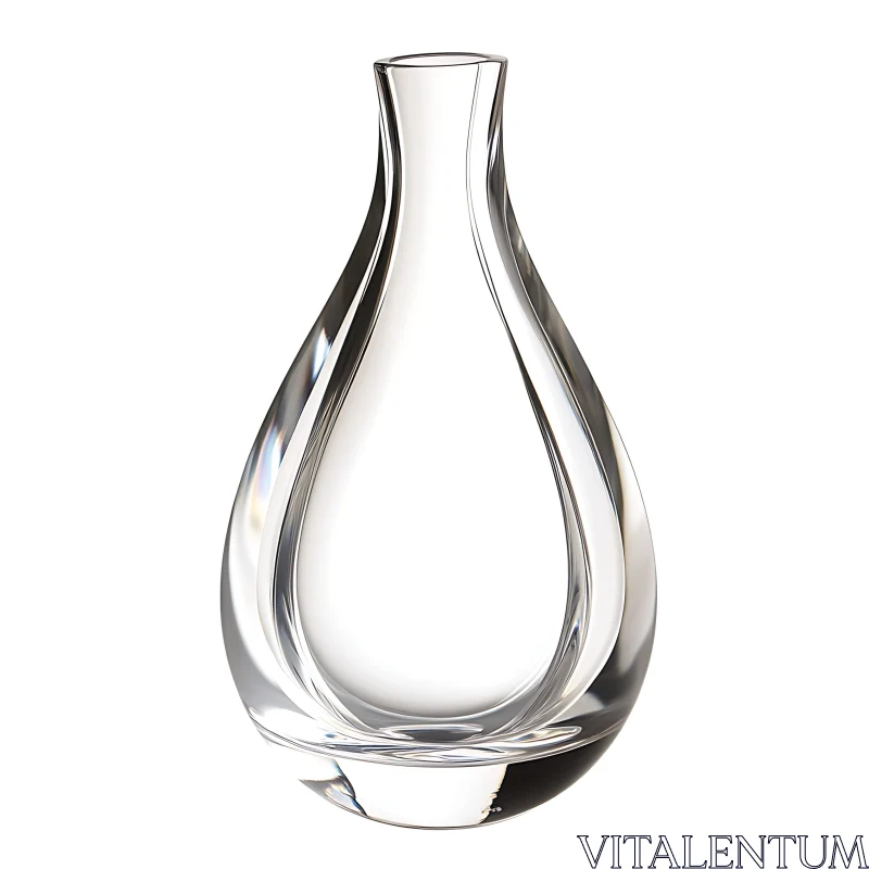 AI ART Sophisticated Teardrop Glass Vase