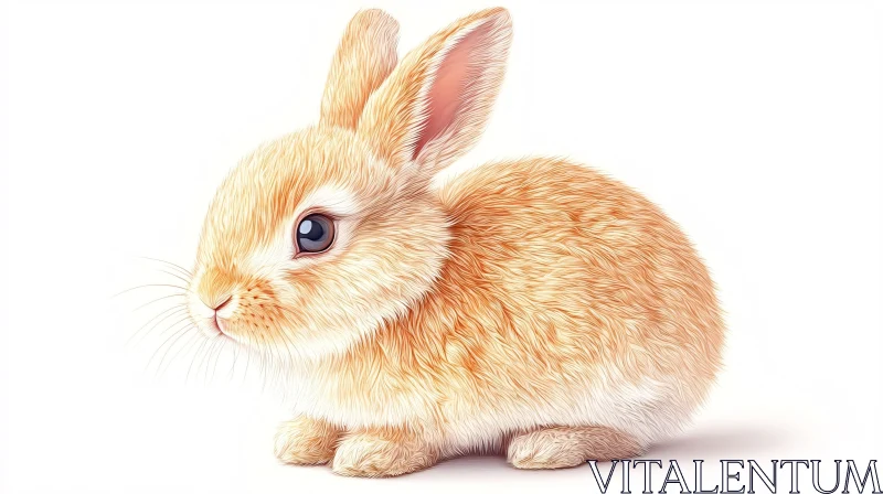 Adorable Rabbit Artwork with Expressive Eyes AI Image